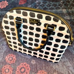 **PRICEDROP** Kate Spade - pink, black & white checkered handbag - Like New!